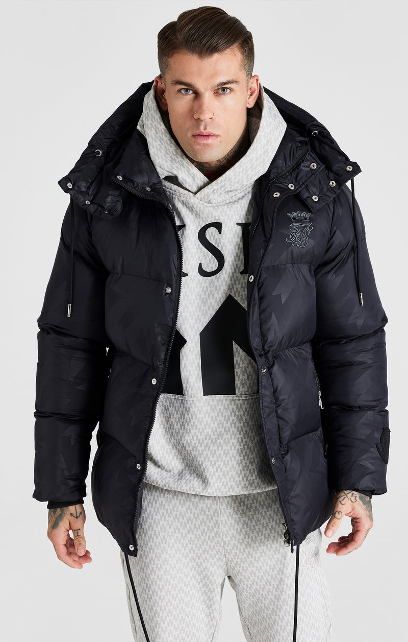 Messi x SikSilk Black Puffer Jacket