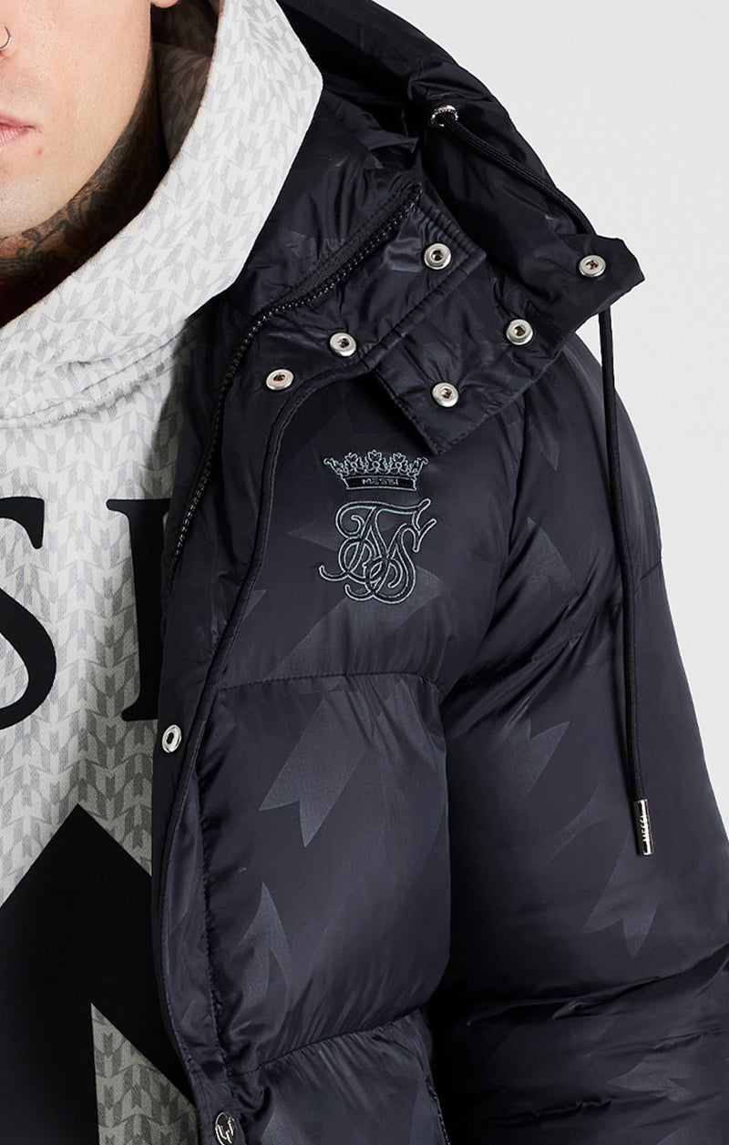 Messi x SikSilk Black Puffer Jacket (1)