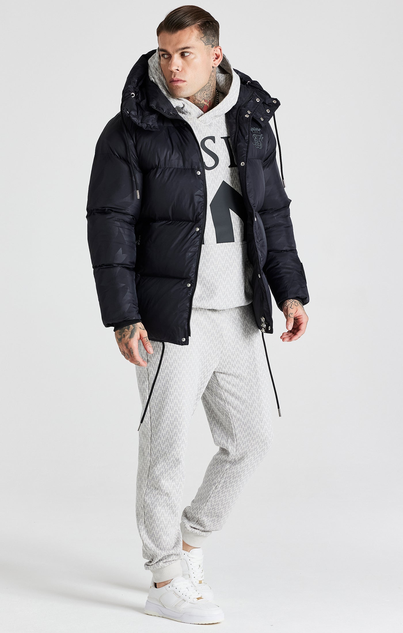 Messi X SikSilk Black Puffer Jacket