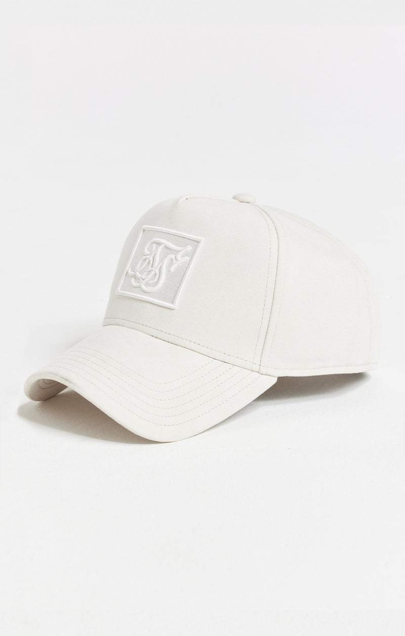 Ecru Prestige Patch Sueded Trucker Cap
