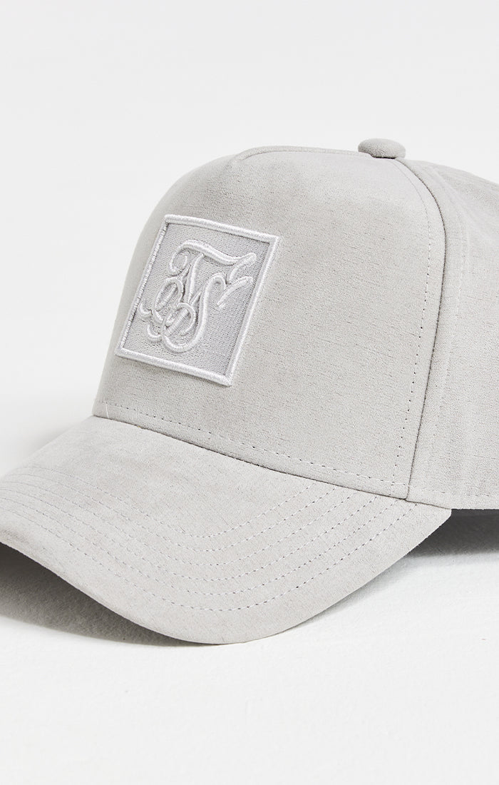 Load image into Gallery viewer, Grey Prestige Patch Sueded Trucker Cap (1)