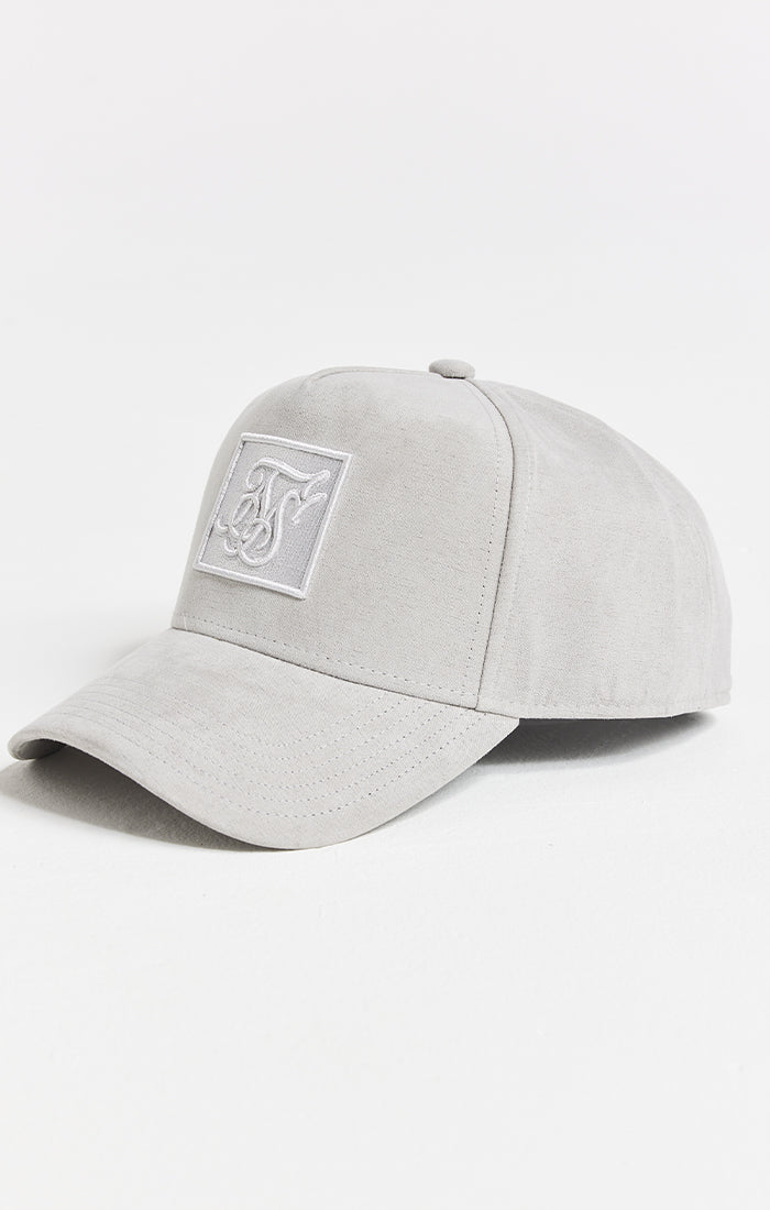 Load image into Gallery viewer, Grey Prestige Patch Sueded Trucker Cap