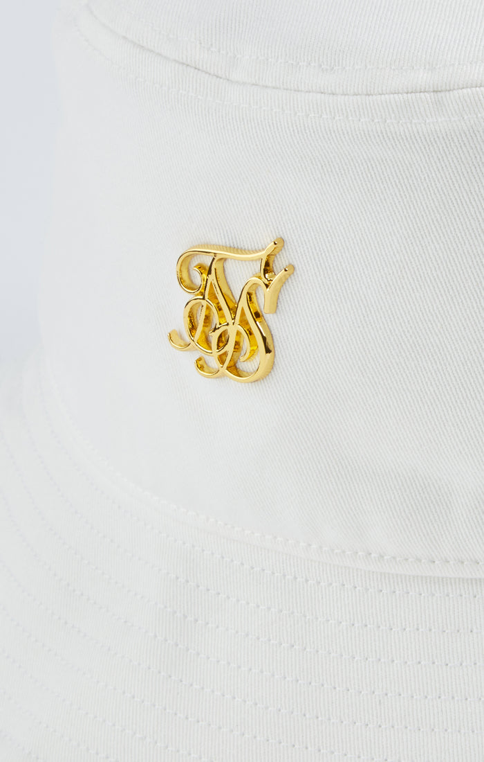 White And Gold Bucket Hat (1)