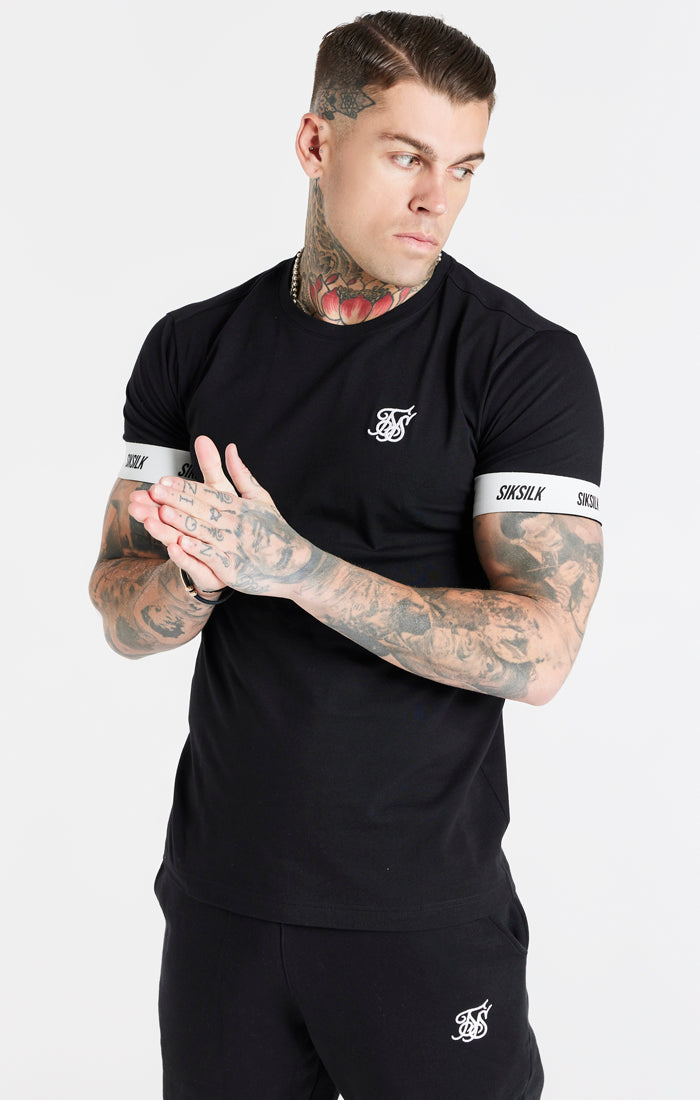 Black Essential Elastic Cuff T-Shirt (6)