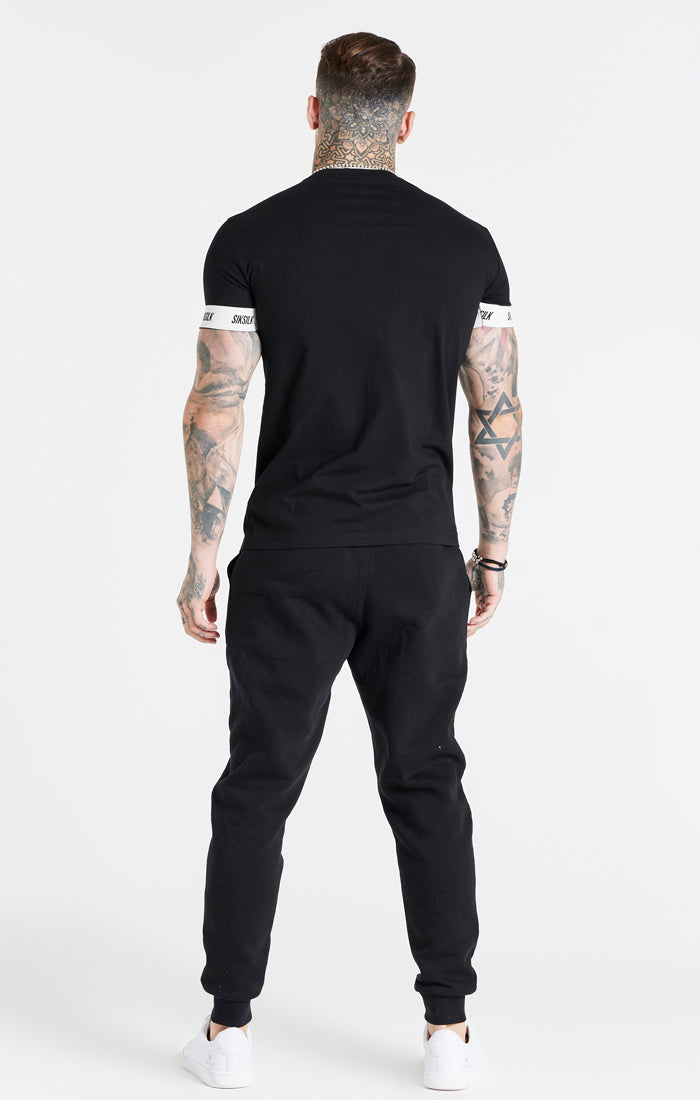 Black Essential Elastic Cuff T-Shirt (4)