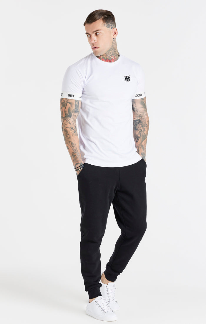 White Essential Elastic Cuff T-Shirt (3)