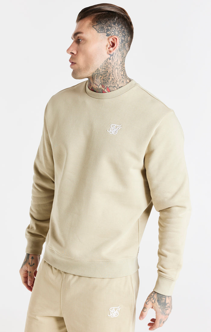 Beige Essential Crew Sweatshirt