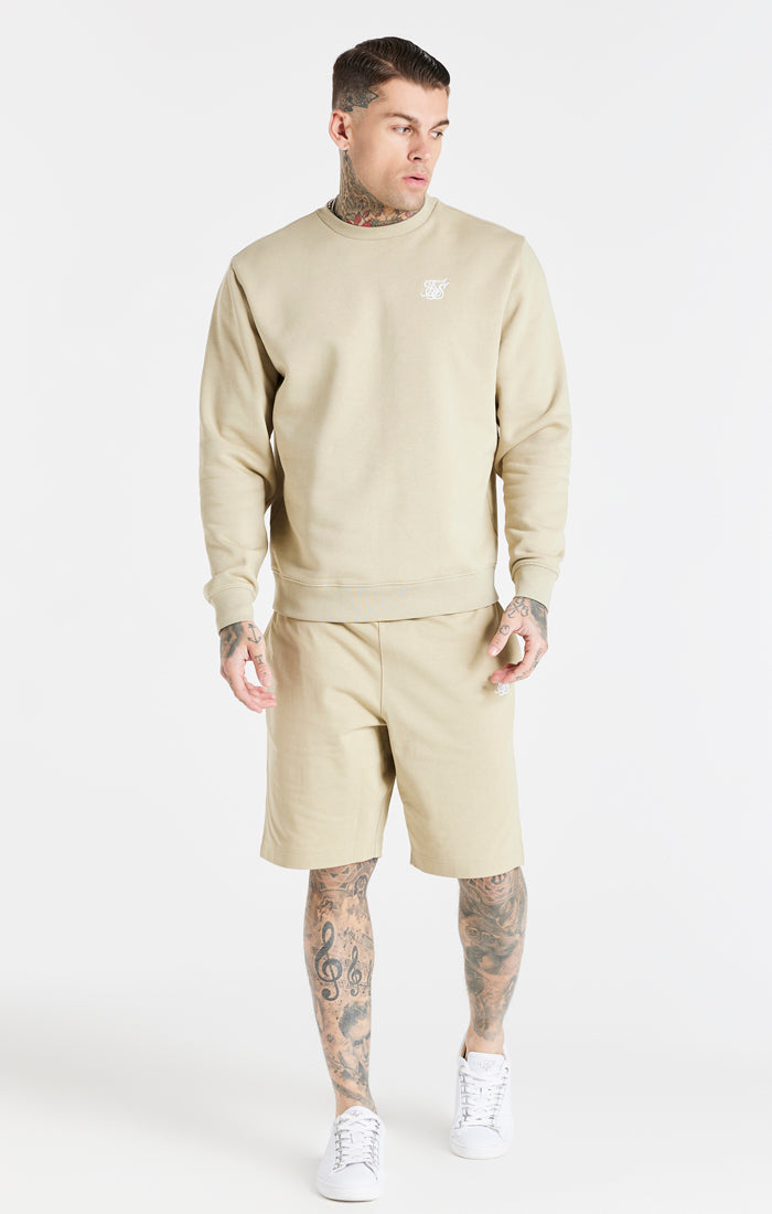 Beige Essential Crew Sweatshirt (2)