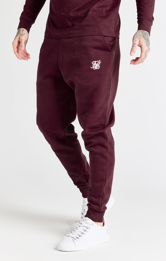 Burgundy Essential Fitted Jogger