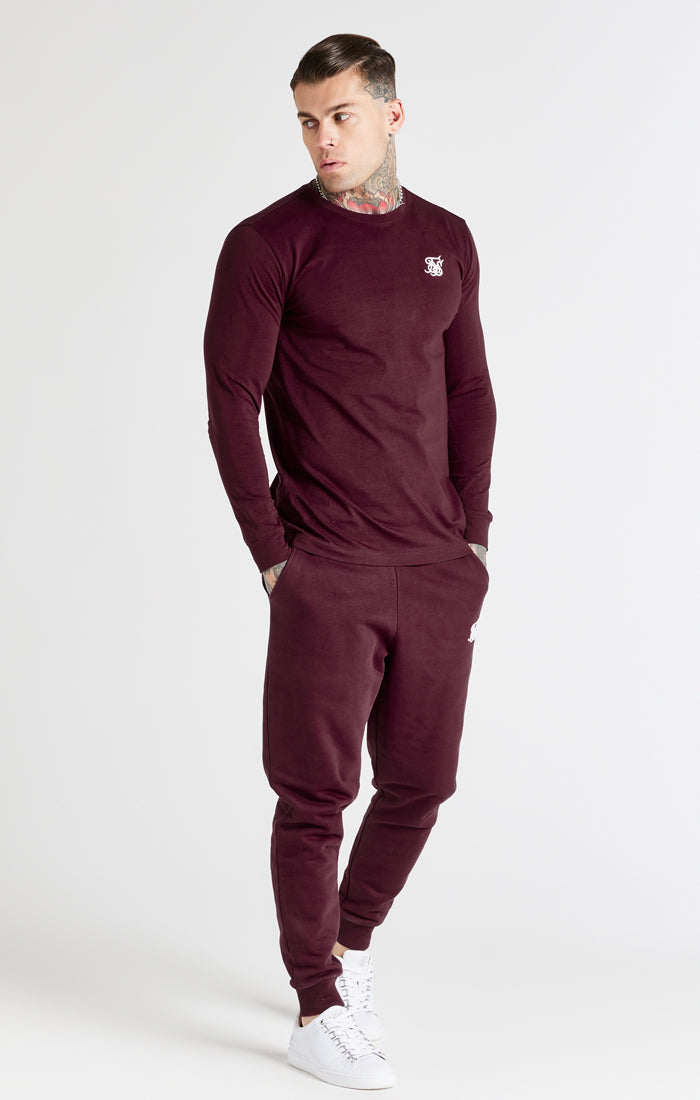 Burgundy Essential Fitted Jogger (2)