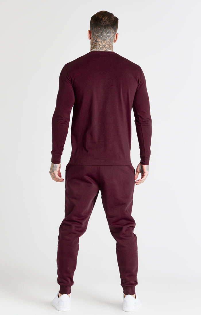 Burgundy Essential Fitted Jogger (4)