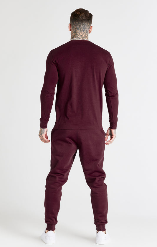 Burgundy Essential Fitted Jogger