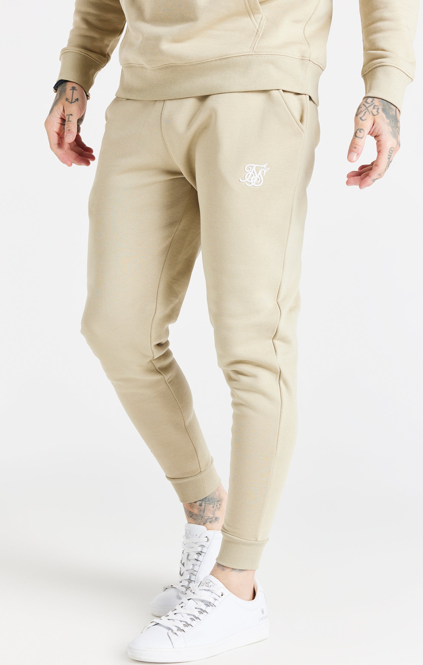 Load image into Gallery viewer, Beige Essential Cuffed Jogger