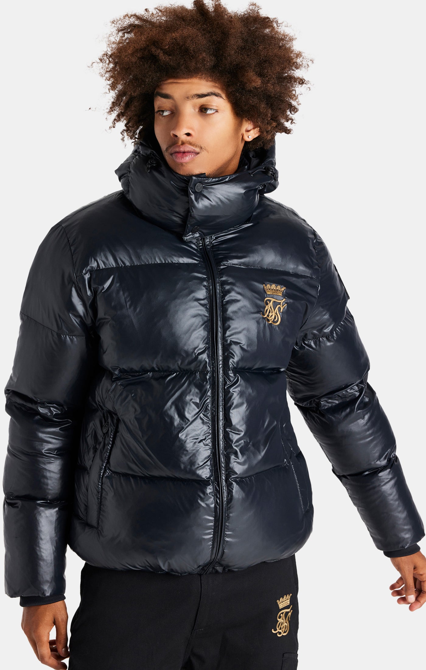 Messi Chaquetas Sik Silk Messi X SikSilk Black Bubble Jacket