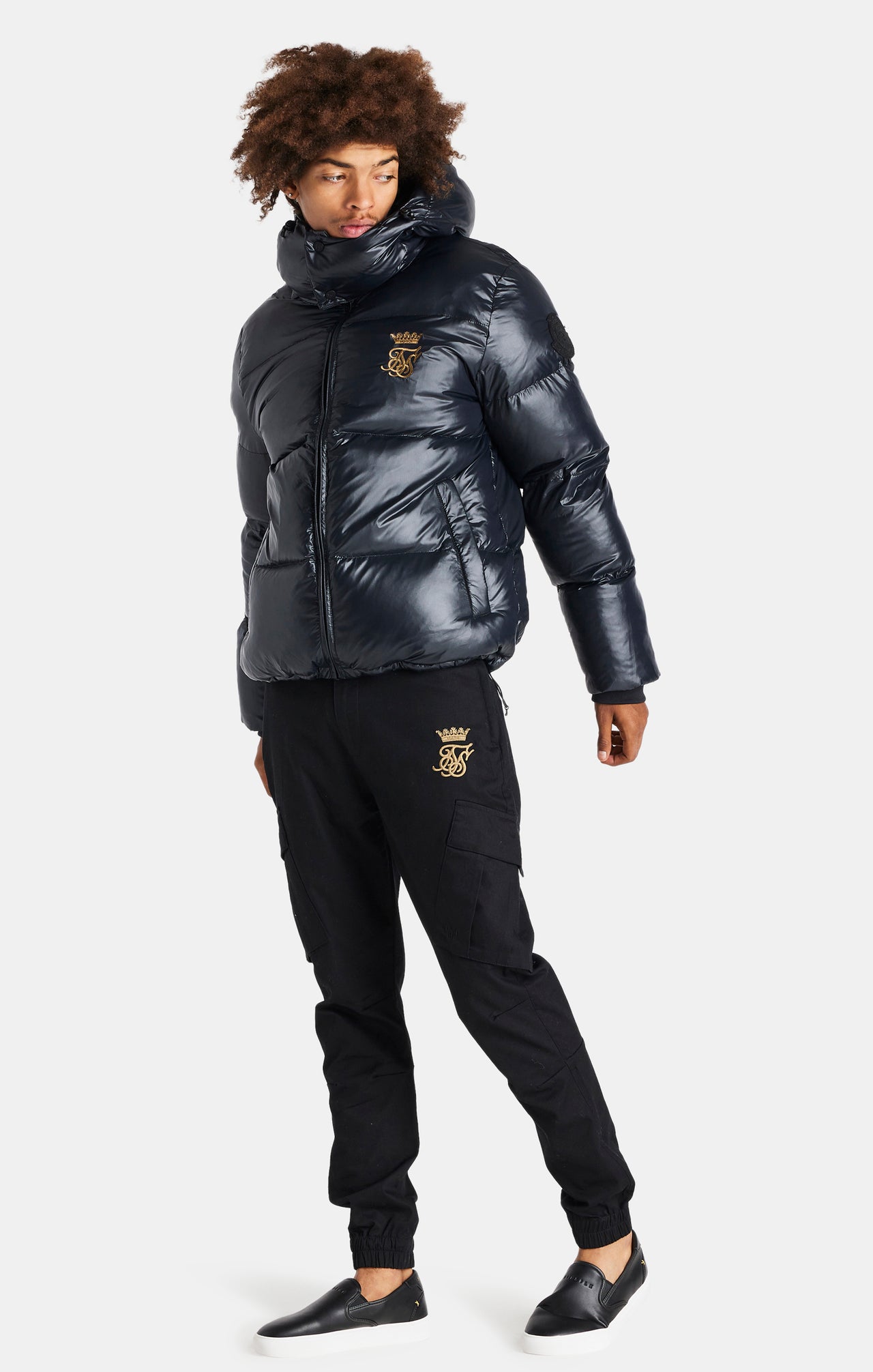 Messi x SikSilk Black Bubble Jacket (1)