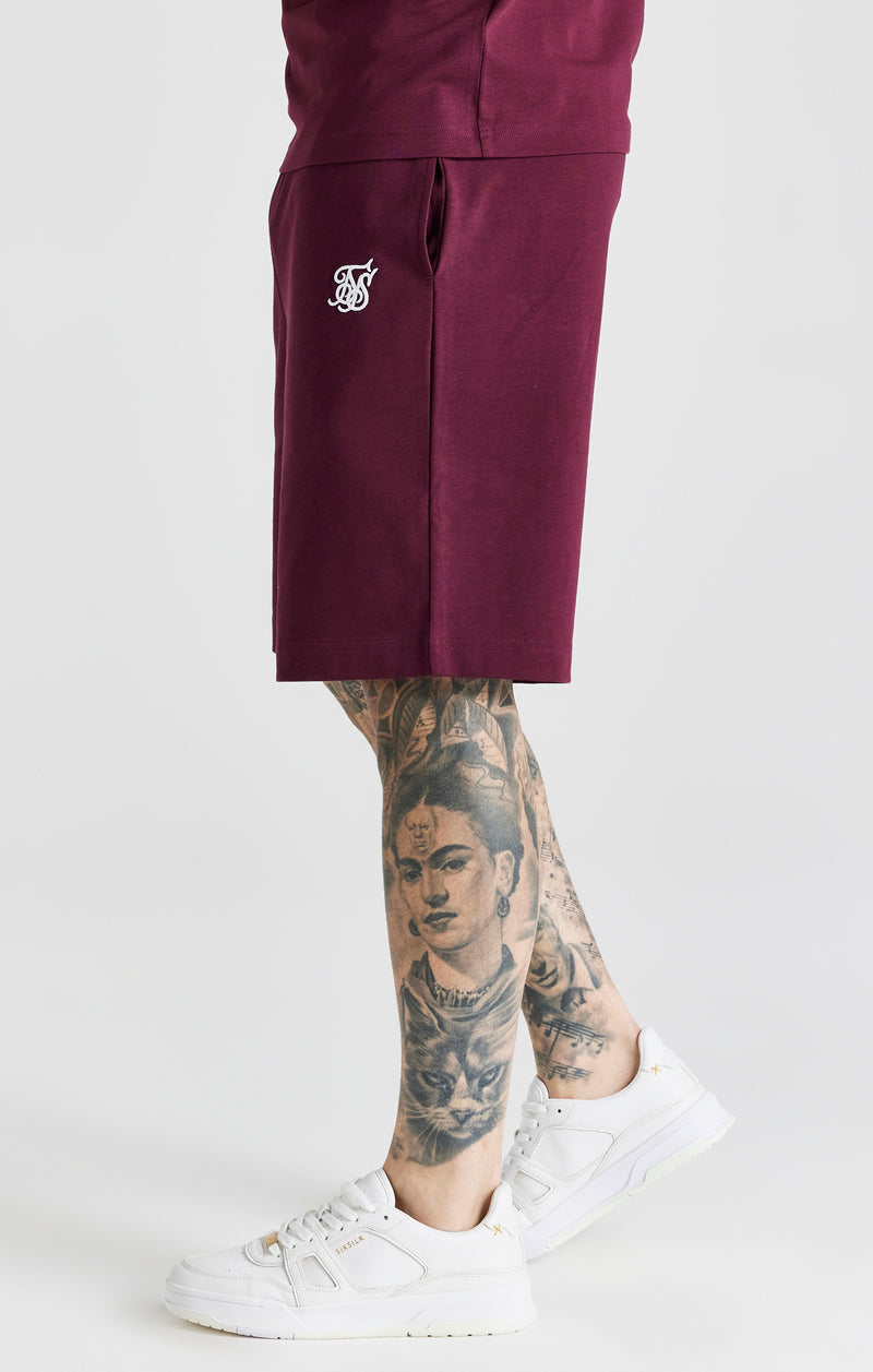 Burgundy Essential Jersey Short (1)
