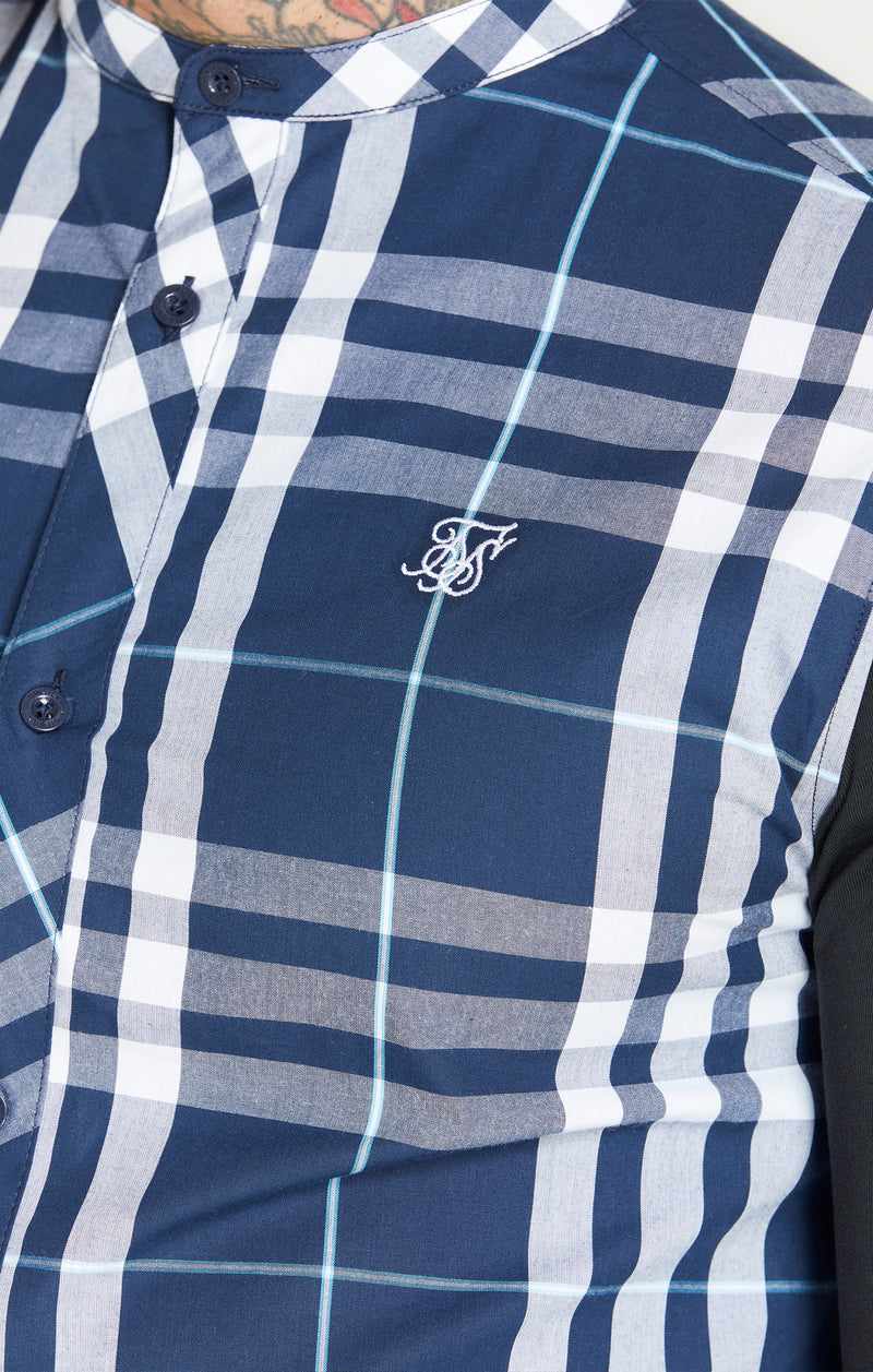 Black Check Grandad Shirt (1)