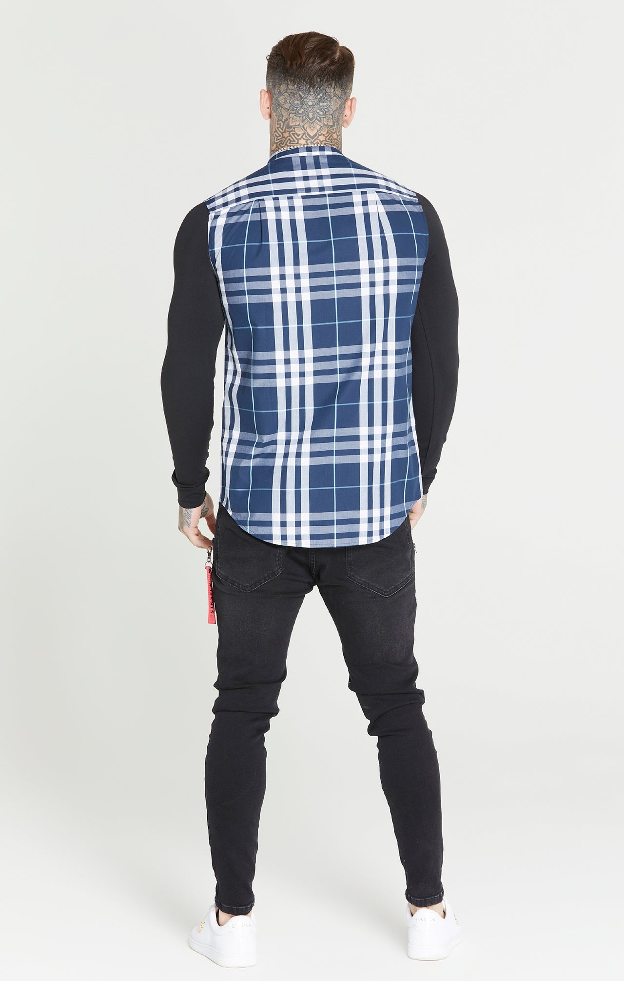 Black Check Grandad Shirt (4)