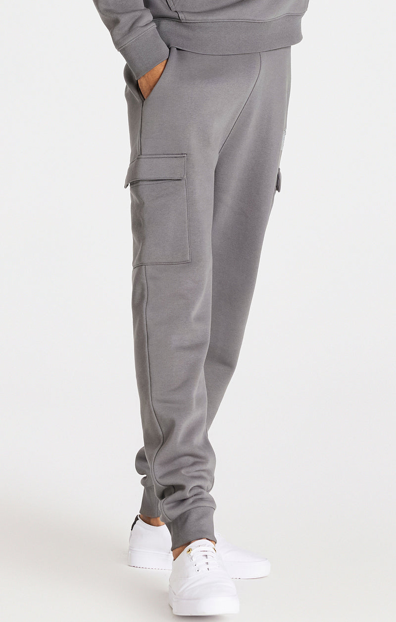 Grey Cargo Fleece Jogger (1)