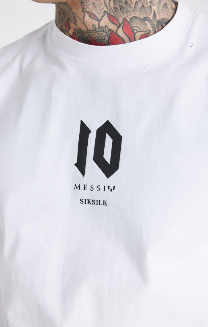 Messi x SikSilk White Oversized T-Shirt (1)