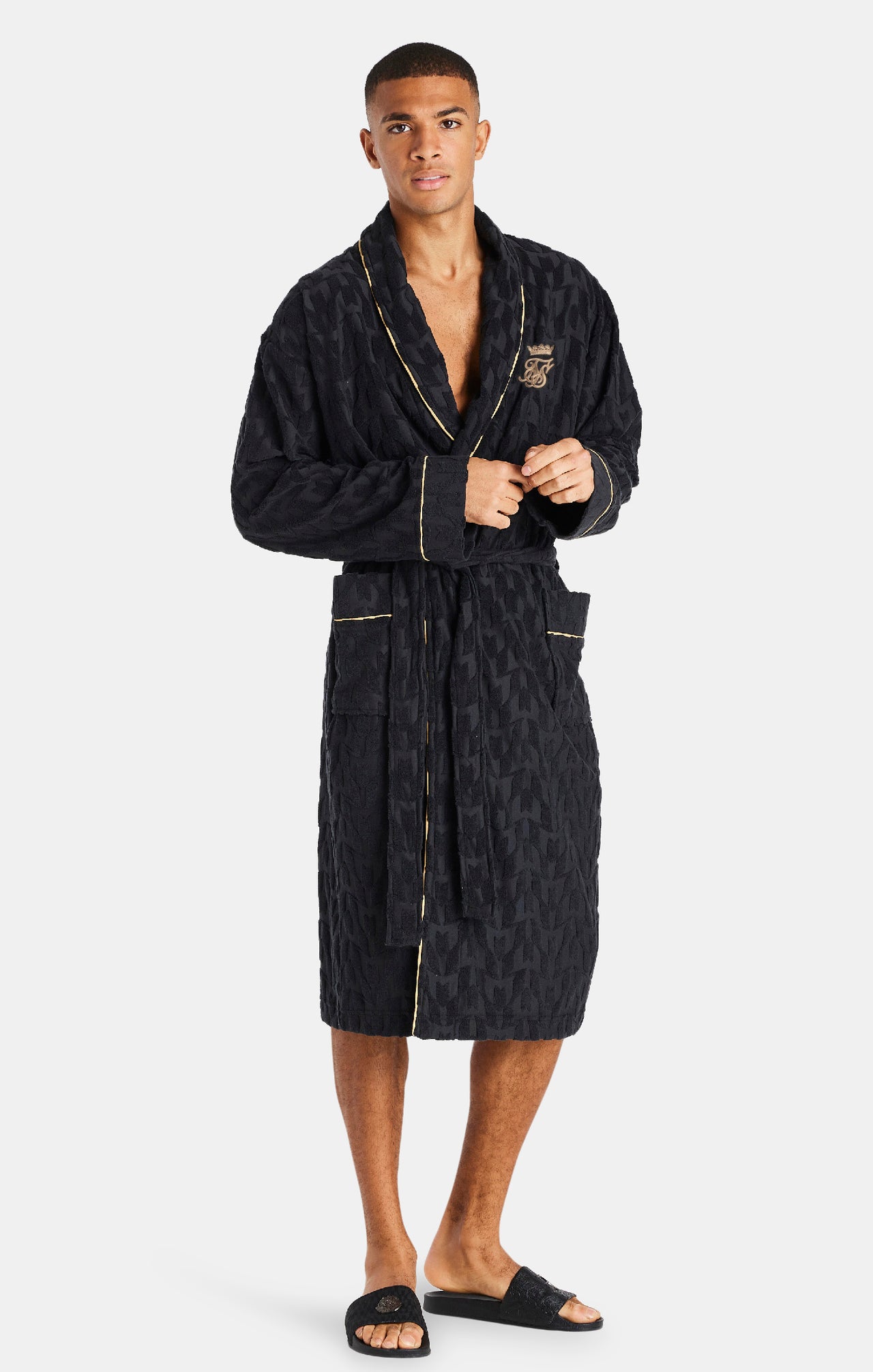 Black Messi x SikSilk Dressing Gown (1)