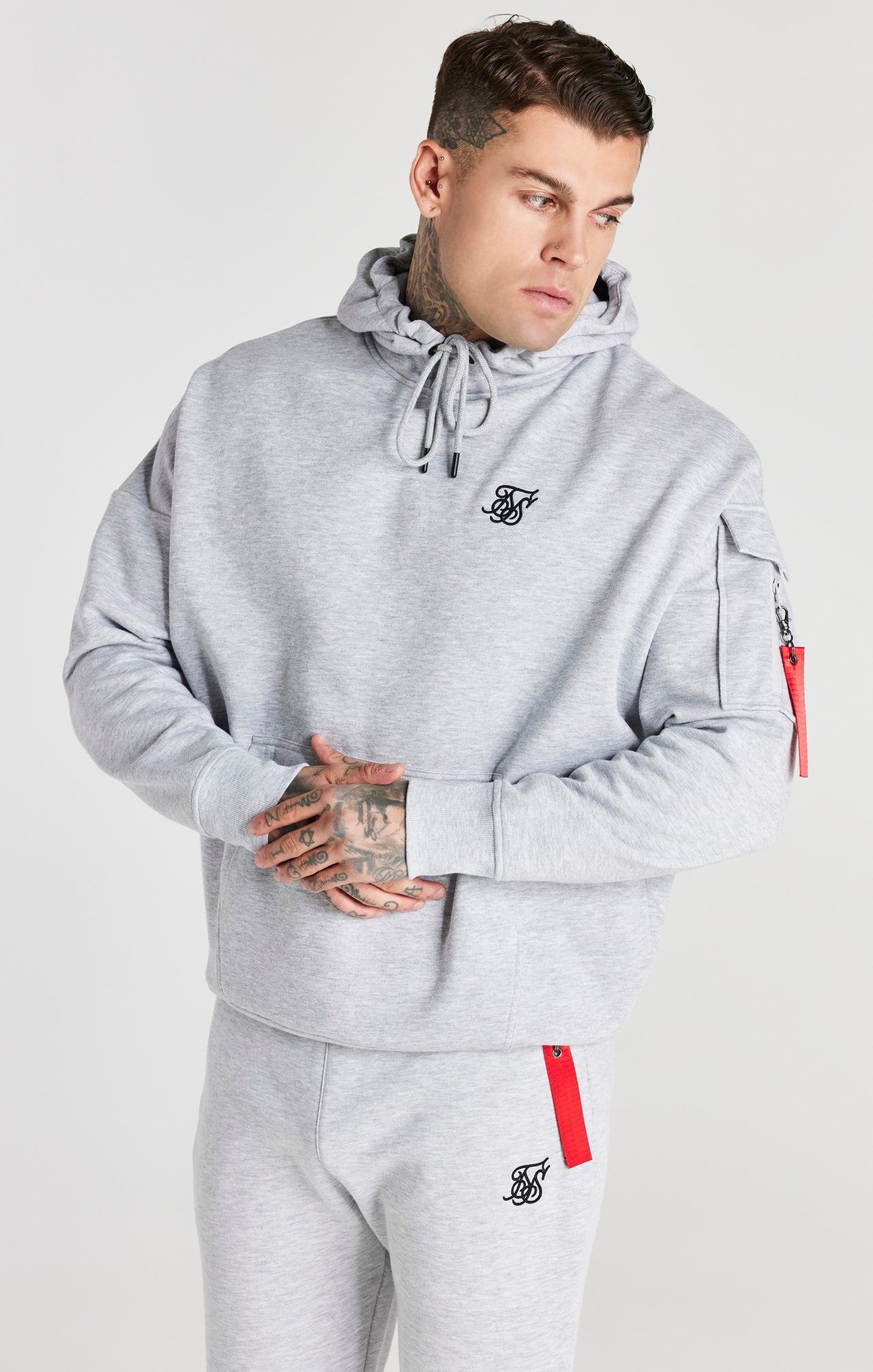 Grey Overhead Flight Hoodie