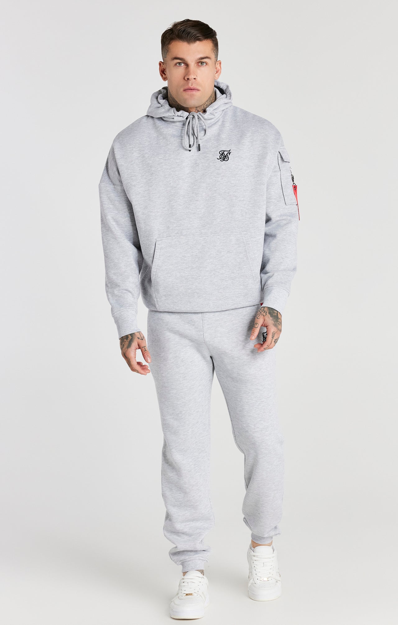 Grey Overhead Flight Hoodie (2)