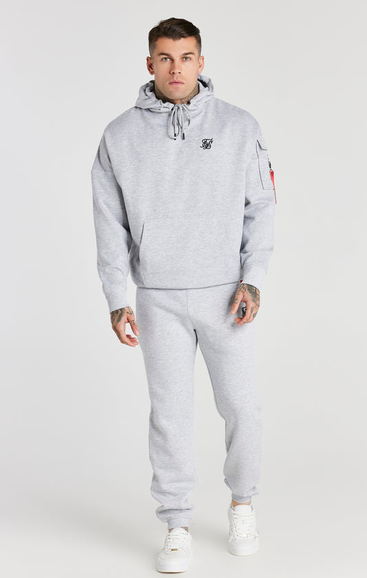Grey Overhead Flight Hoodie