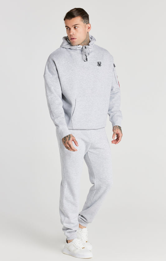 Grey Overhead Flight Hoodie