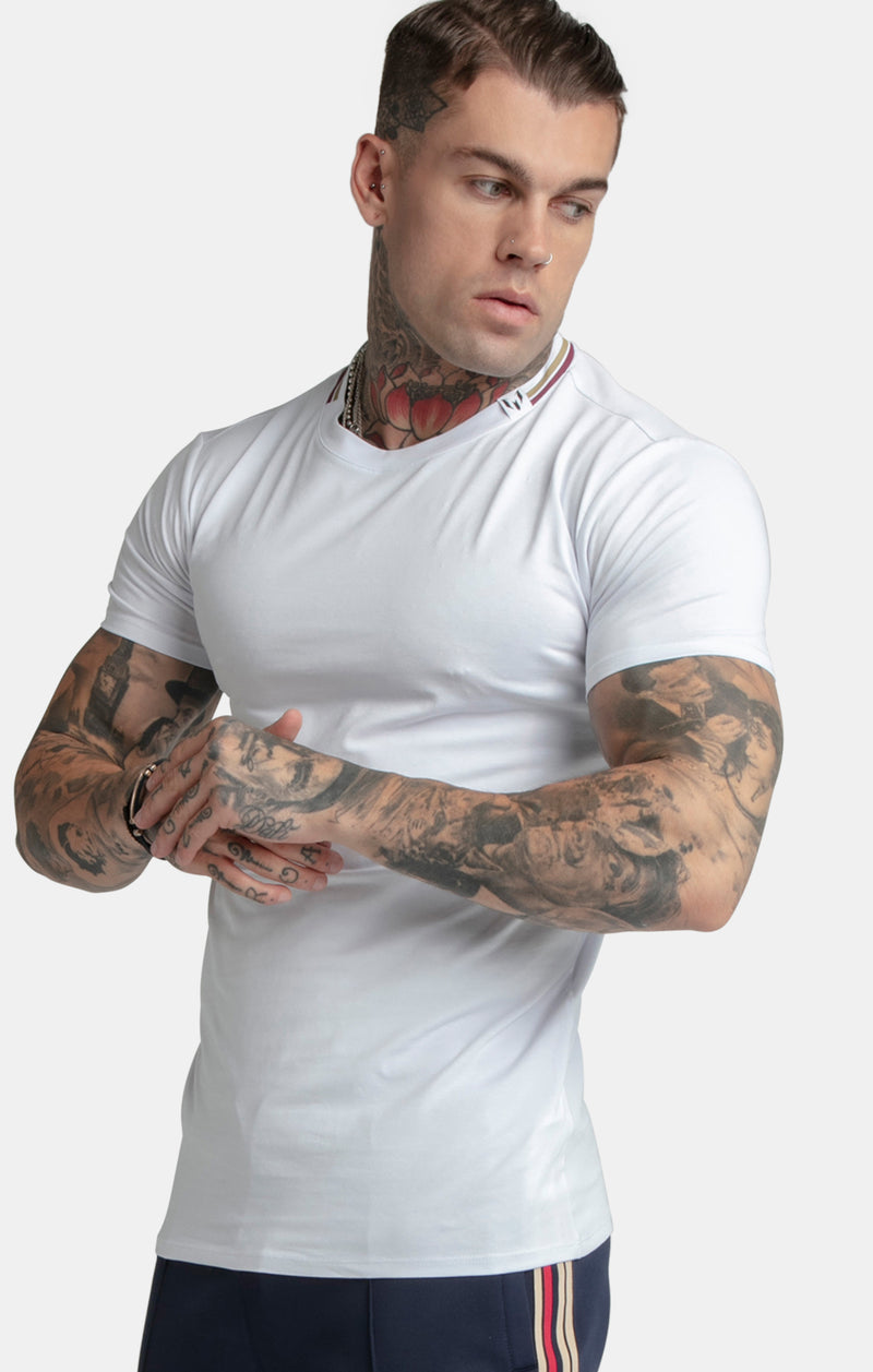Messi x SikSilk White Muscle Fit T-Shirt