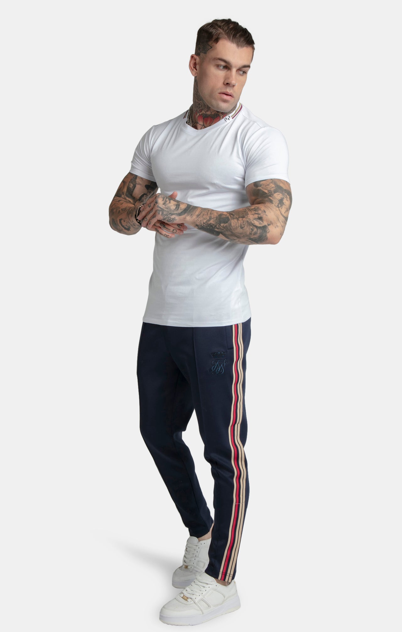 Messi x SikSilk White Muscle Fit T-Shirt (1)