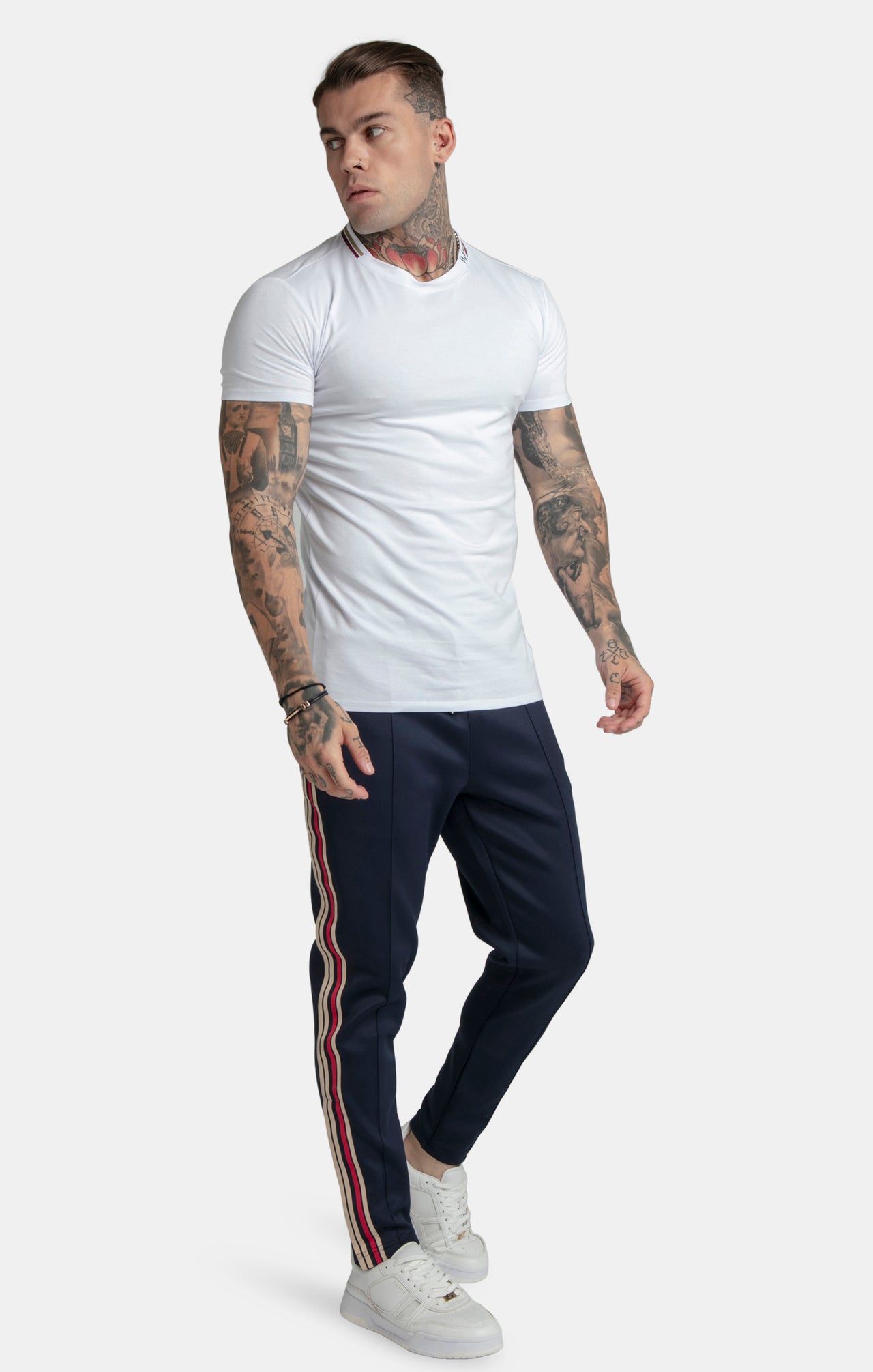 Messi x SikSilk White Muscle Fit T-Shirt (2)