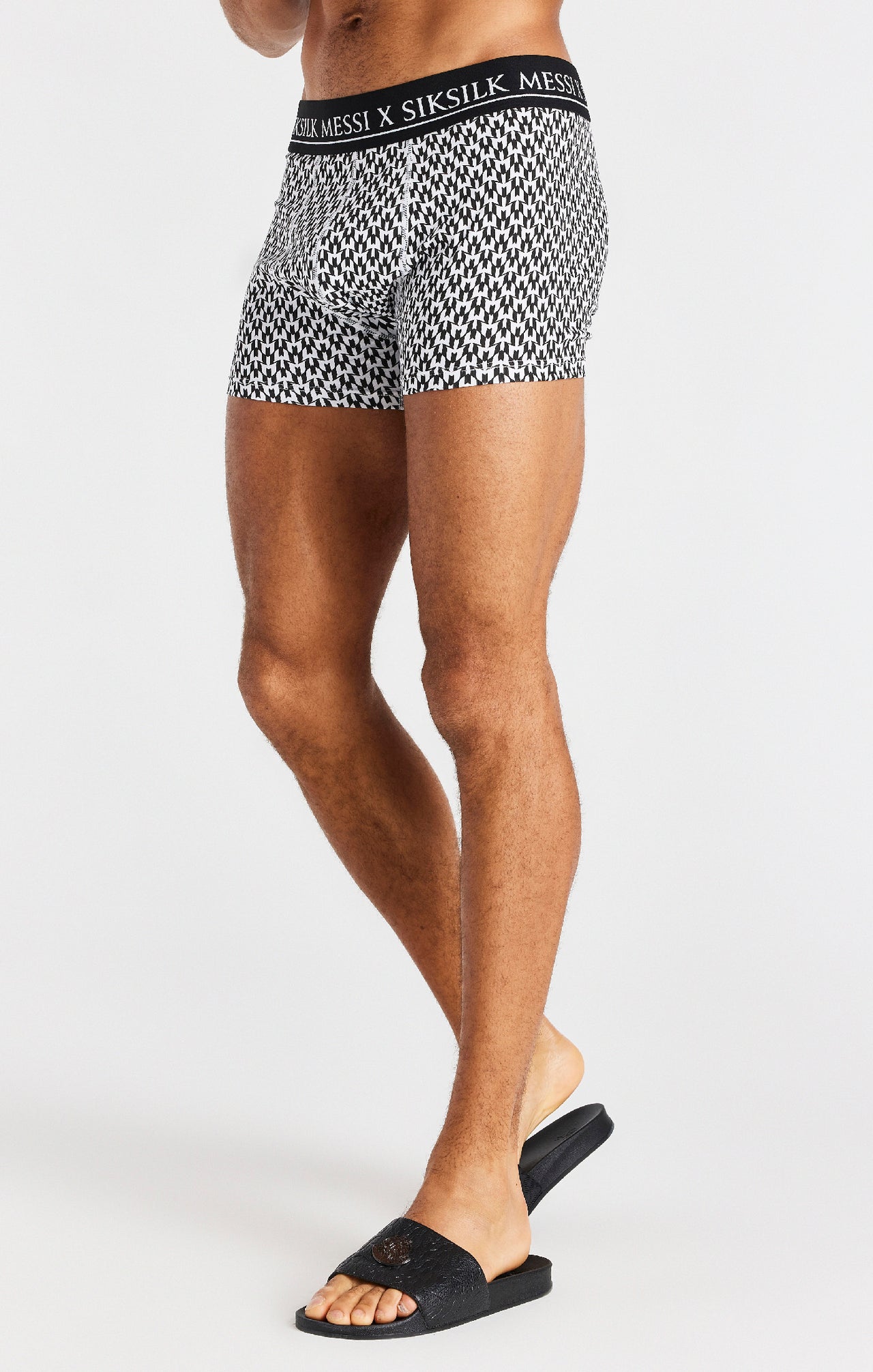 Black, White And Grey Marl Aop 3 Pack Boxers (2)