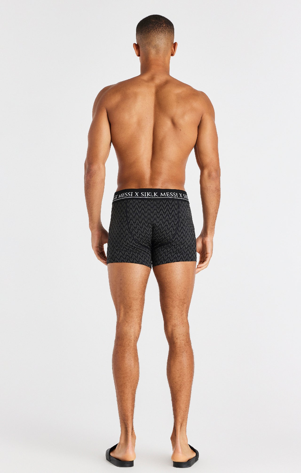 Black
                    
                         White And Grey Marl Aop 3 Pack Boxers (14)