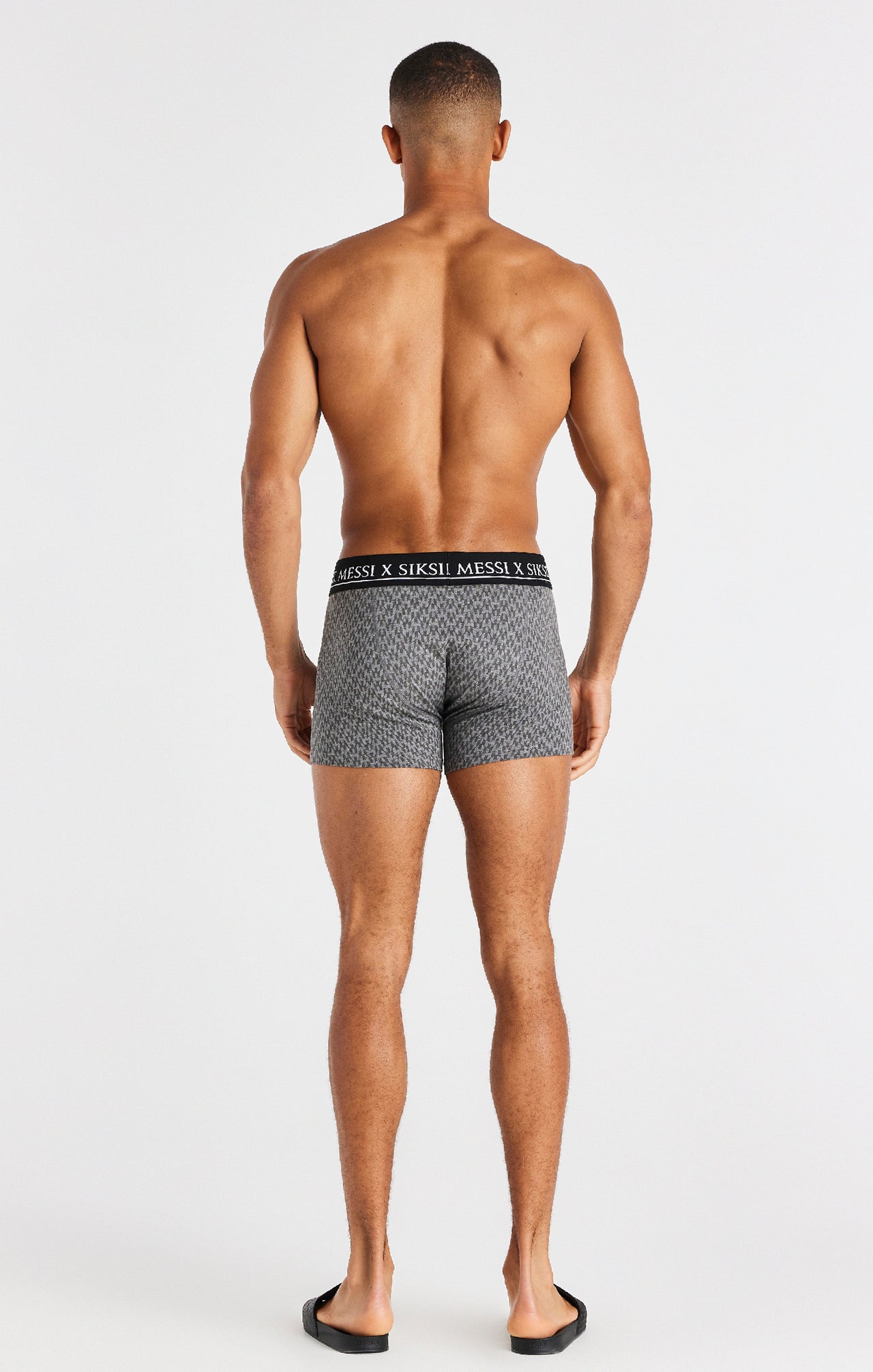 Black
                    
                         White And Grey Marl Aop 3 Pack Boxers (17)