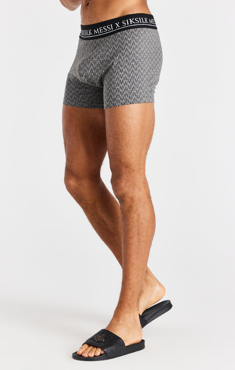 Black, White And Grey Marl Aop 3 Pack Boxers (1)