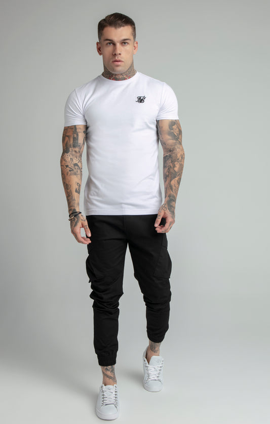 Black Cuffed Cargo Pant