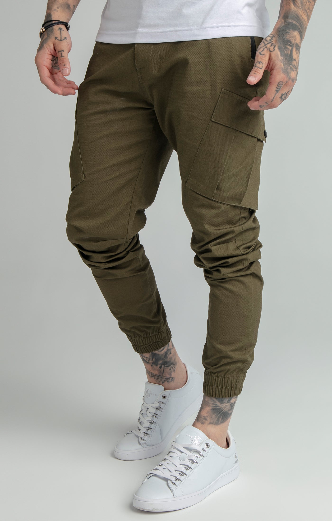 Load image into Gallery viewer, Khaki Cuffed Cargo Pant