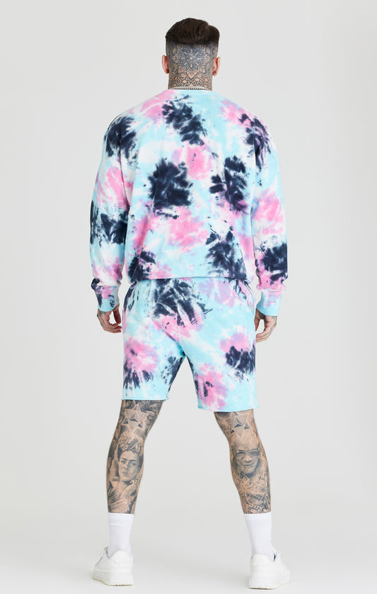White Tie Dye Varsity Sweatshirt