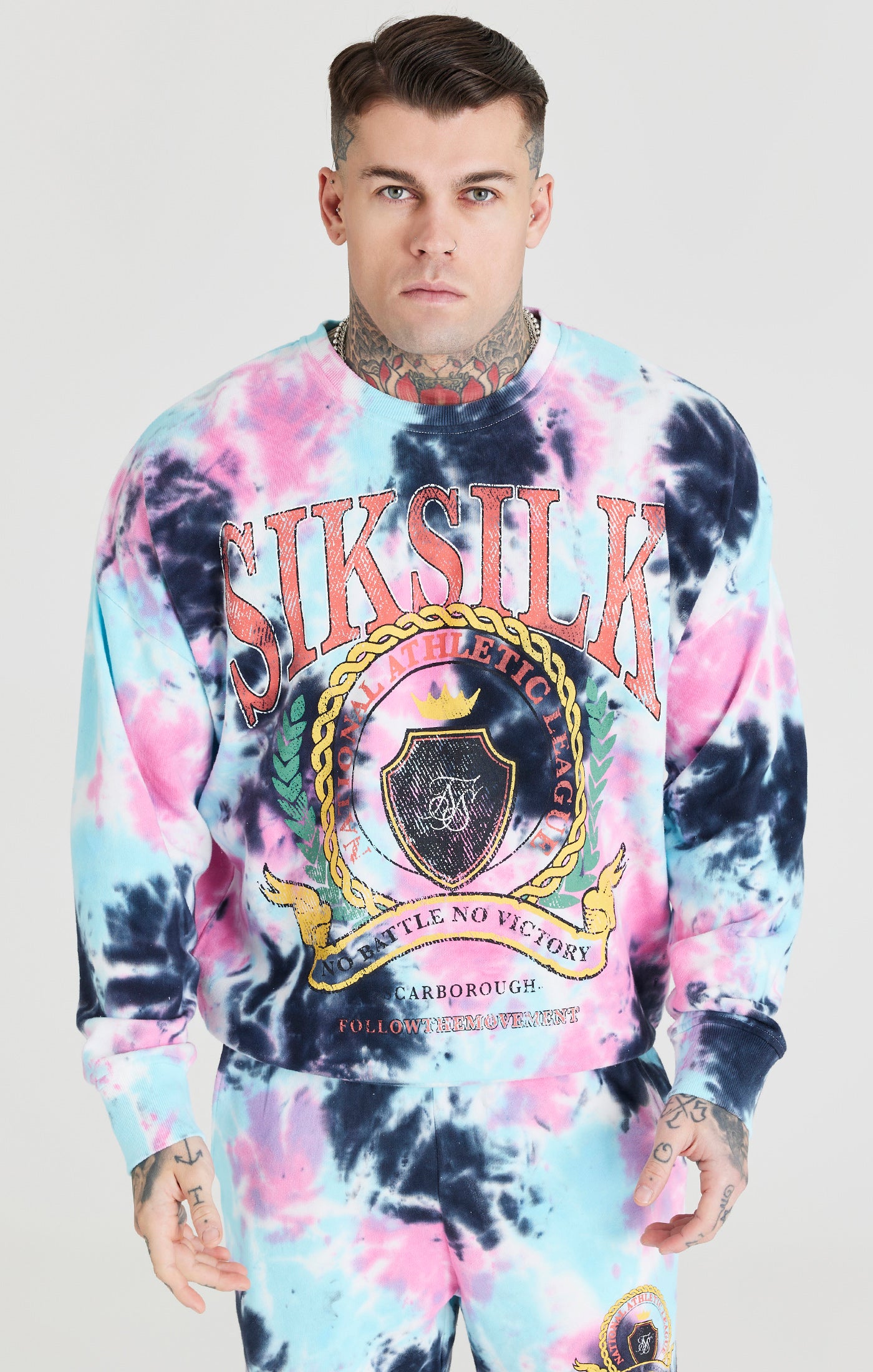 Load image into Gallery viewer, White Tie Dye Varsity Sweatshirt (4)