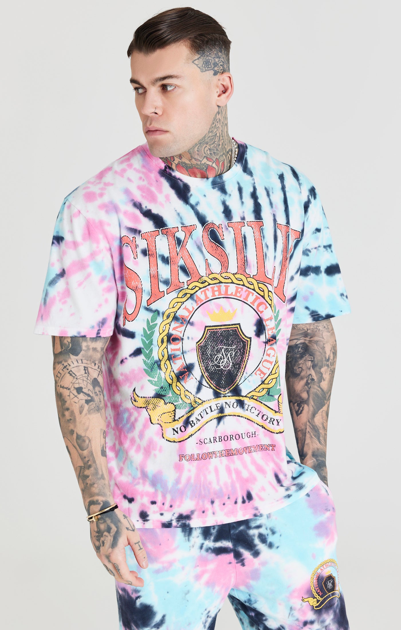 Load image into Gallery viewer, Tie Dye Varsity Oversized T-Shirt