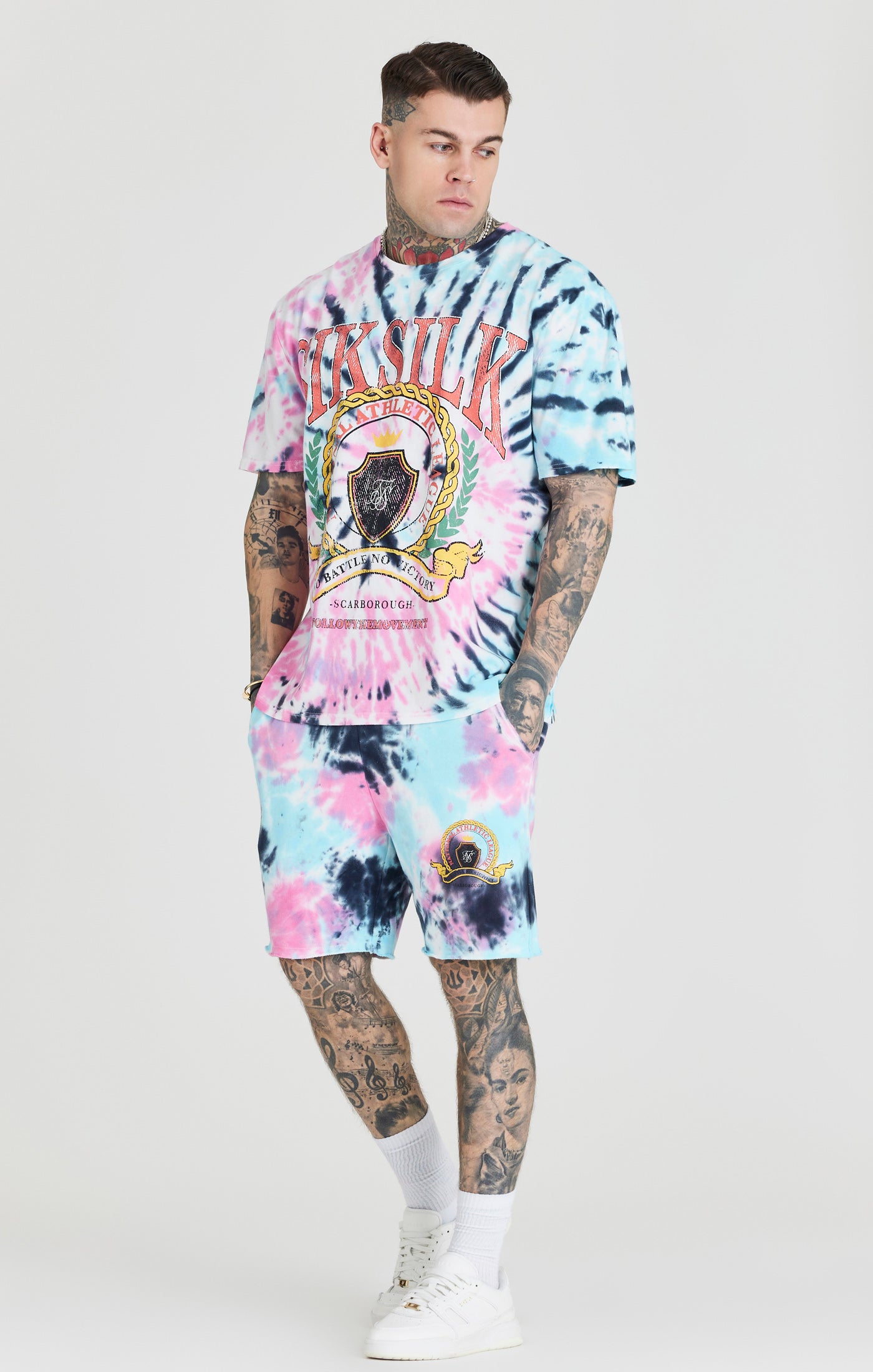 Load image into Gallery viewer, Tie Dye Varsity Oversized T-Shirt (1)