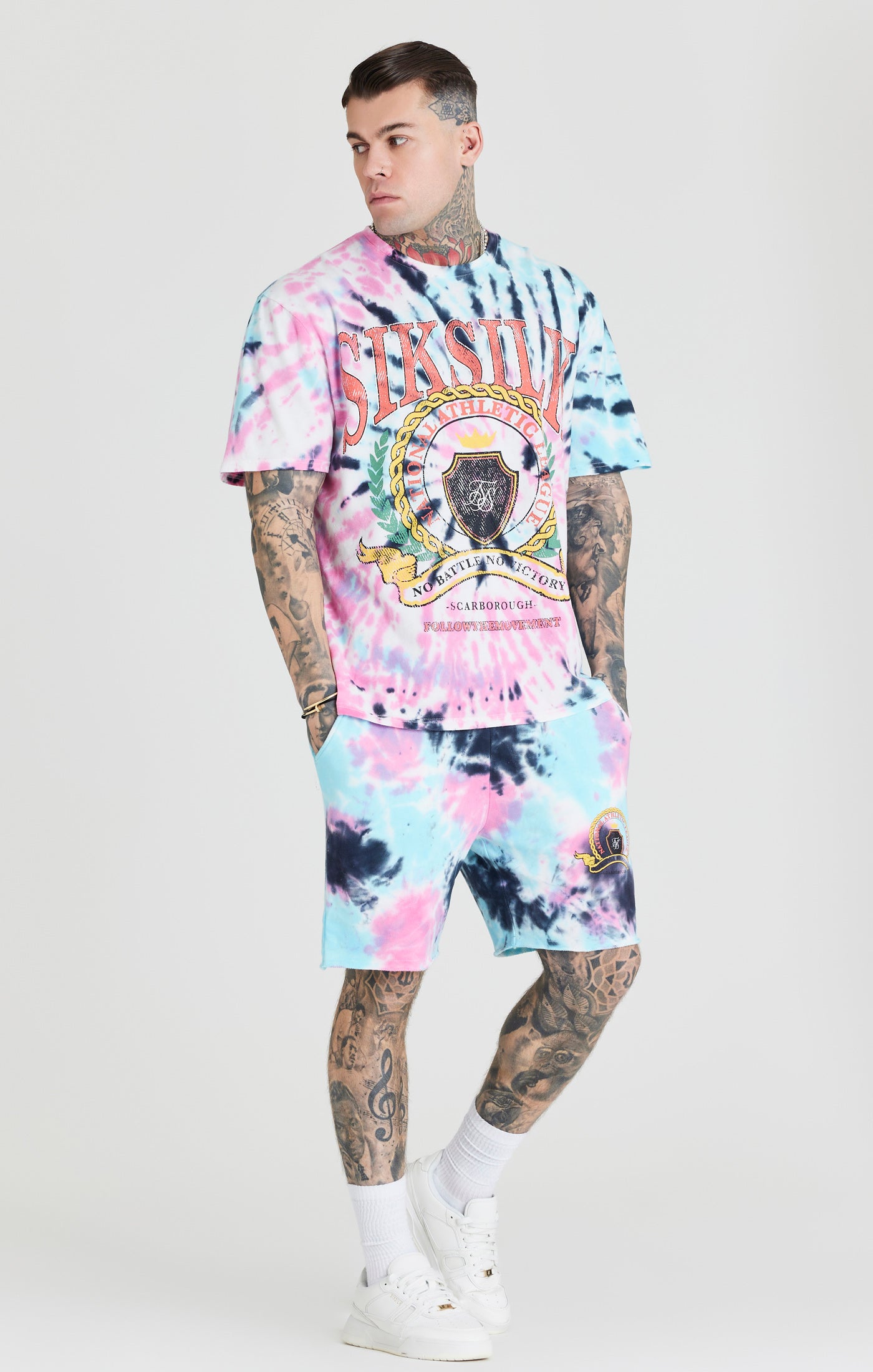 Load image into Gallery viewer, Tie Dye Varsity Oversized T-Shirt (2)