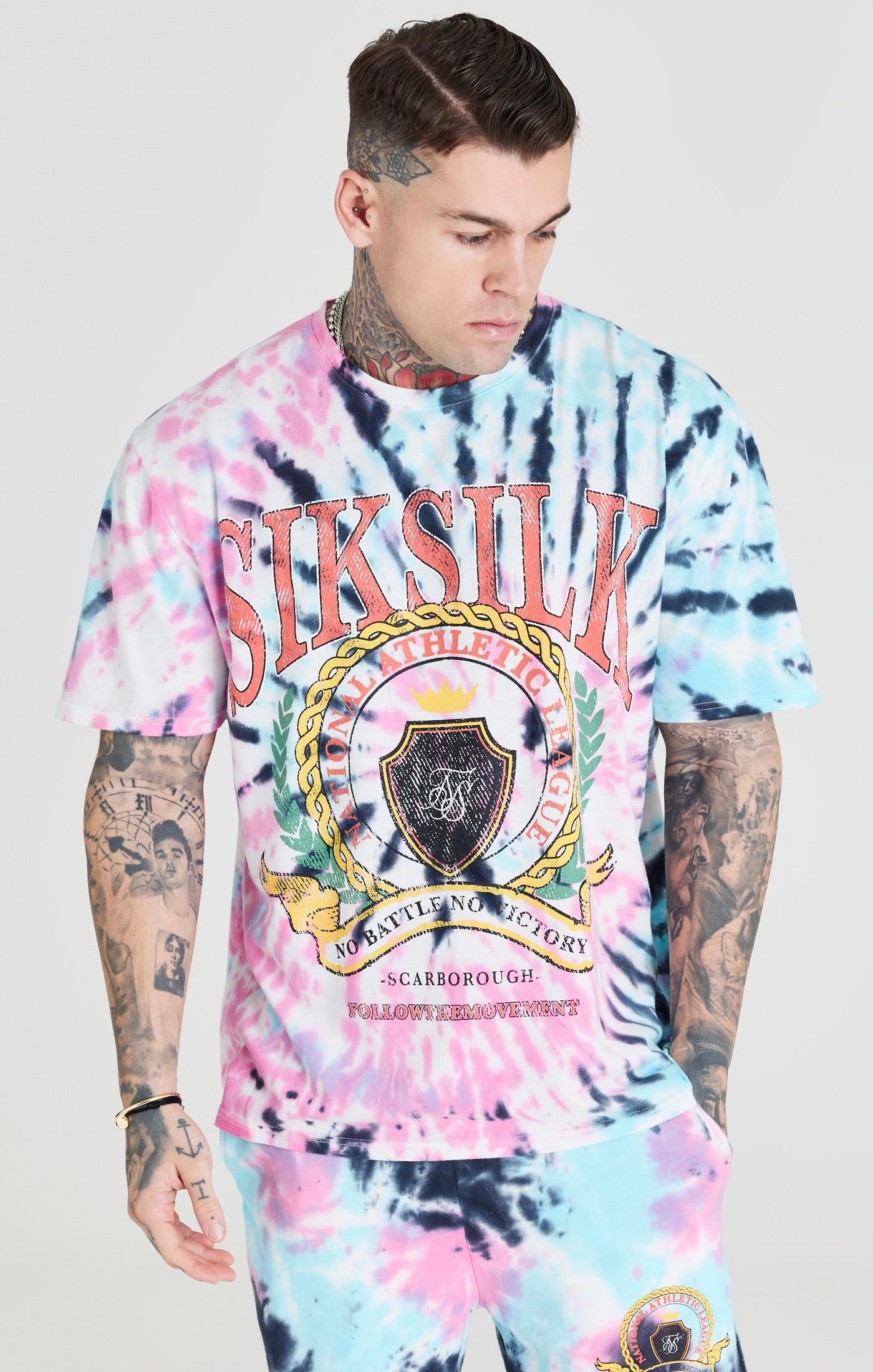 Load image into Gallery viewer, Tie Dye Varsity Oversized T-Shirt (4)