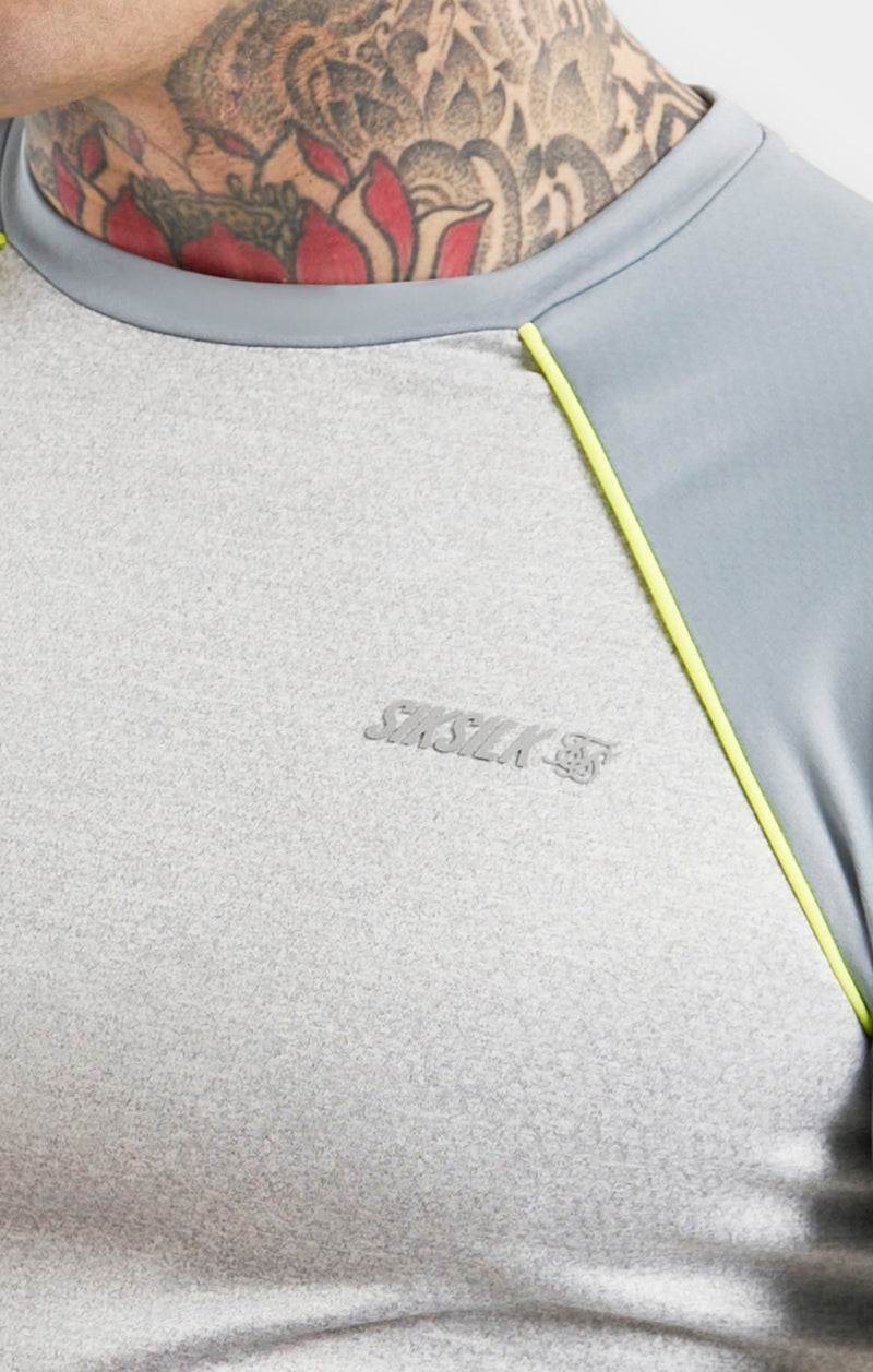 Grey Sports Poly Raglan T-Shirt (1)