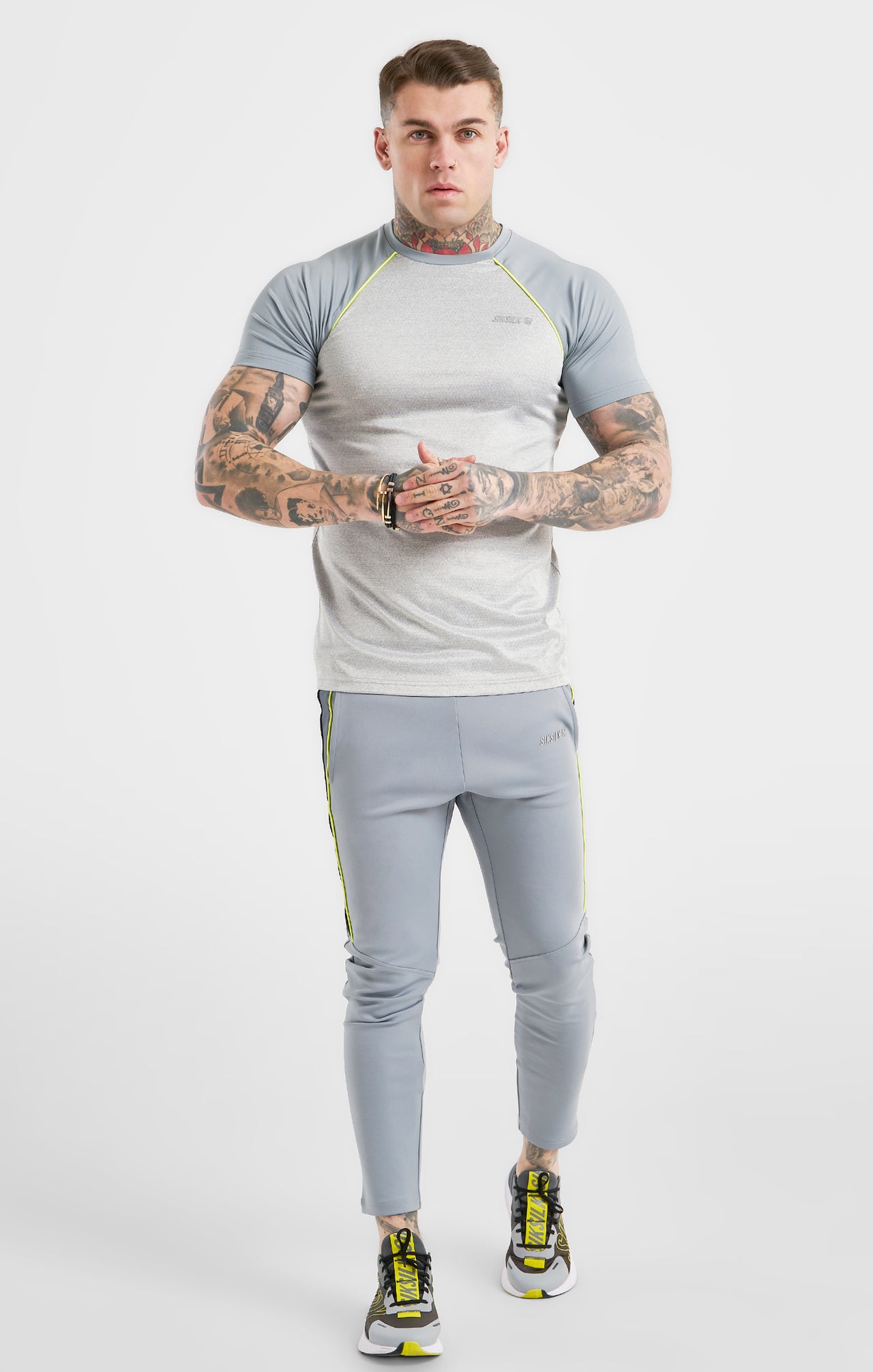 Grey Sports Poly Raglan T-Shirt (2)