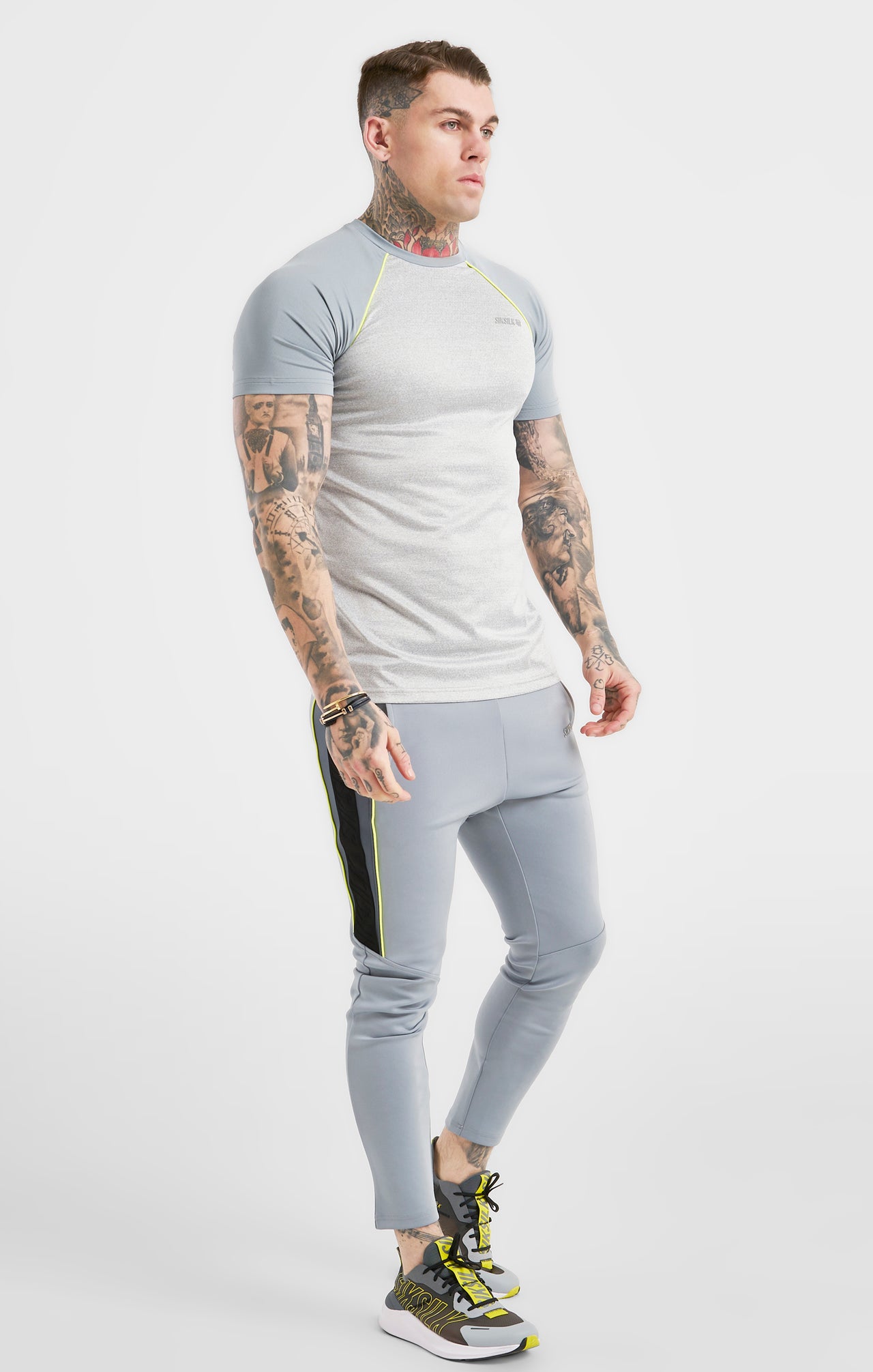 Grey Sports Poly Raglan T-Shirt (3)
