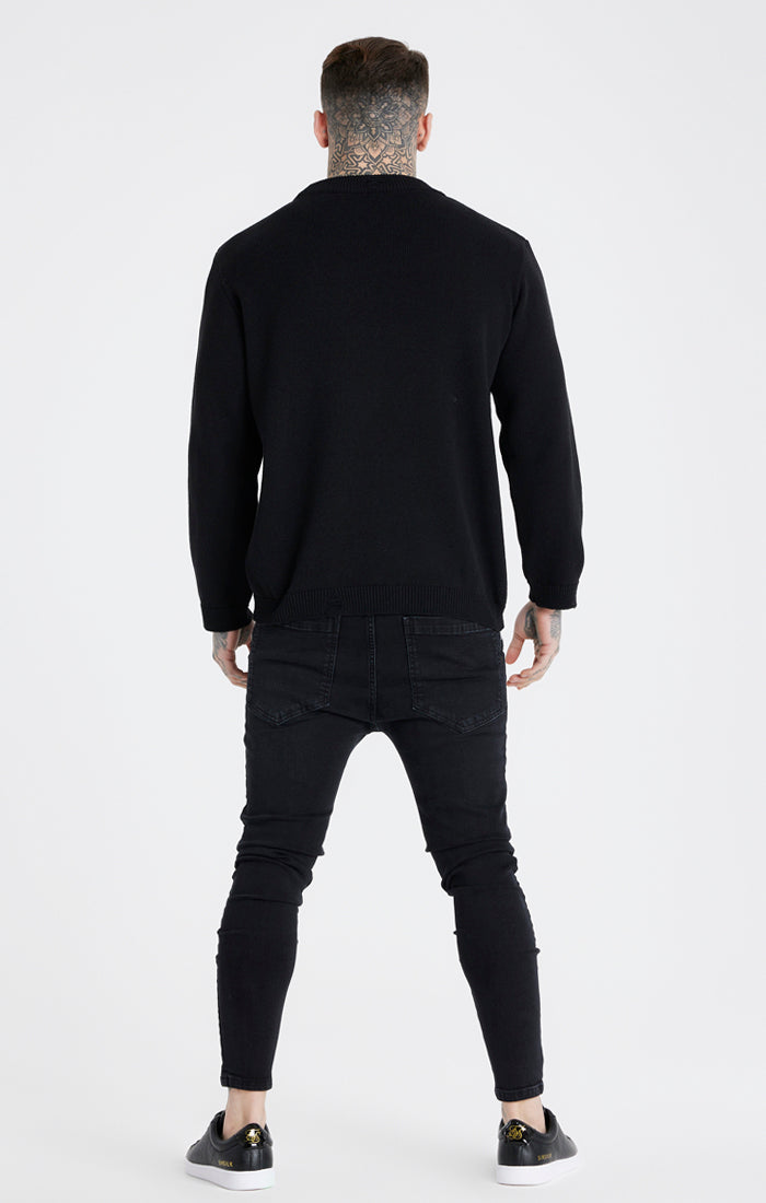 Messi x SikSilk Black Knit Sweatshirt (6)