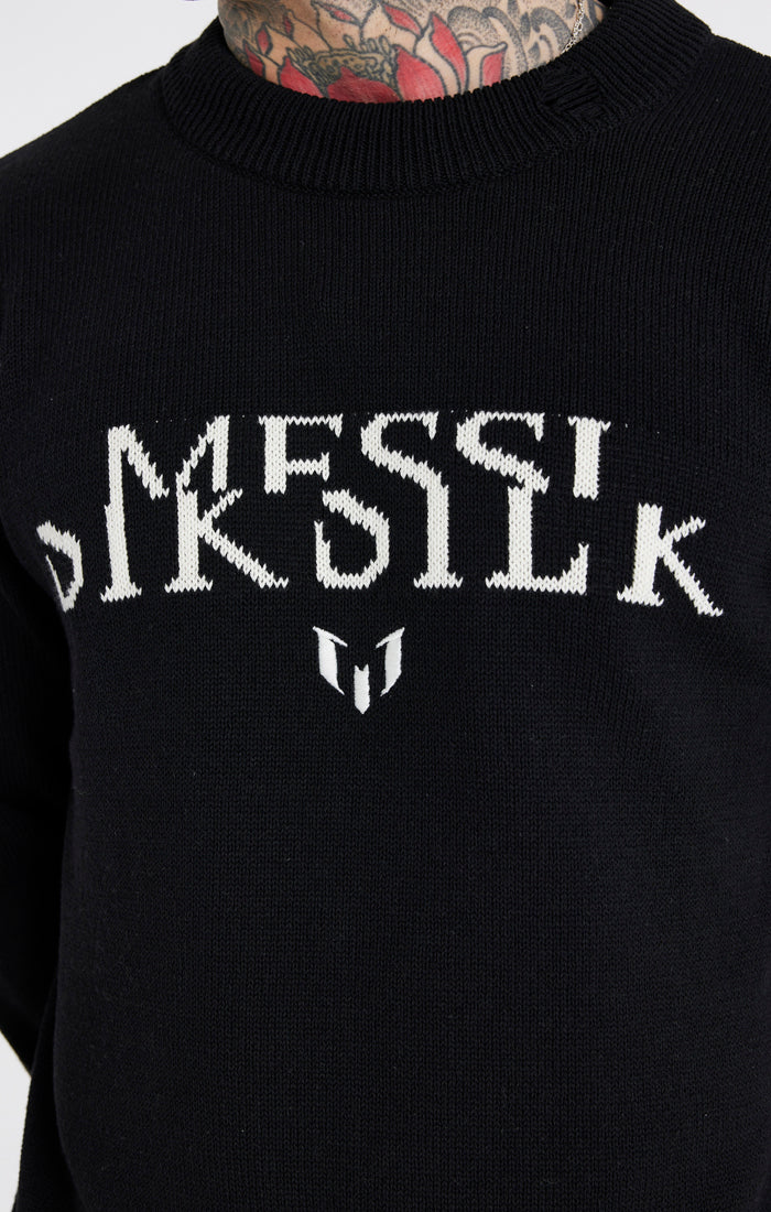 Messi x SikSilk Black Knit Sweatshirt (3)