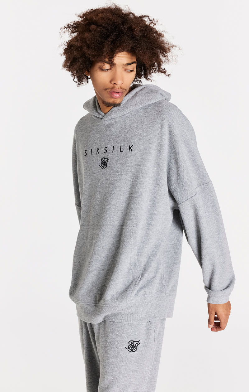 Grey Overhead Rib Hoodie
